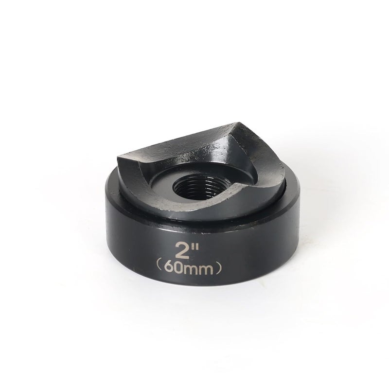 ZUVER 2" (60mm) Conduit Punch and Die Black Oxide Finish, Work with KO Tools Hydraulic Knockout Driver 3/4"-16UN Thread - Image 4